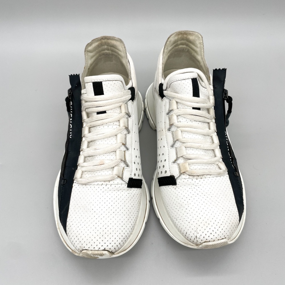 Givenchy Spectre Runner White Perforated Leather Zip Low Top Sneakers Womens 37 - Picture 5 of 15